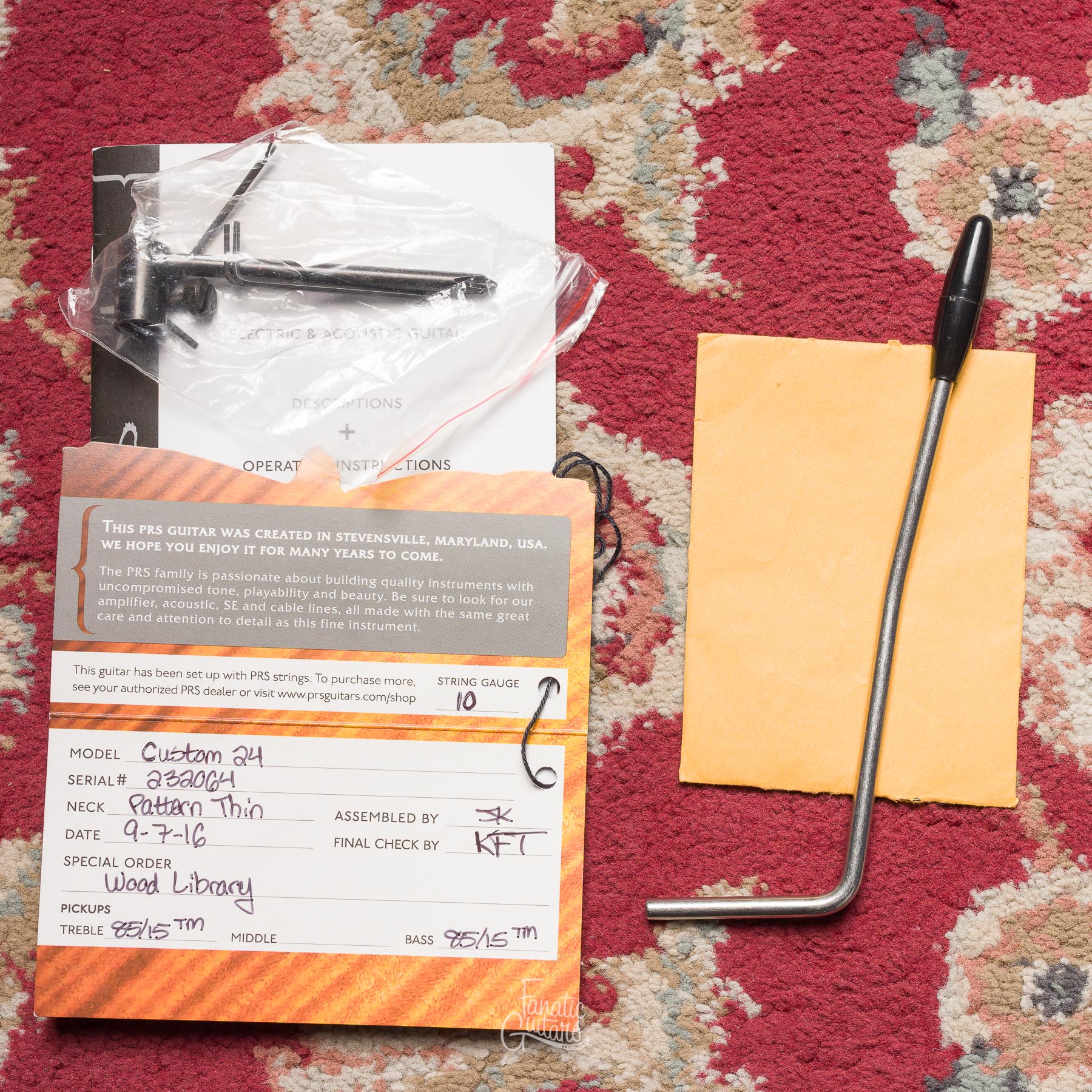 PRS Custom 24 Wood Library - Eriza Verde #232064 Segunda Mano