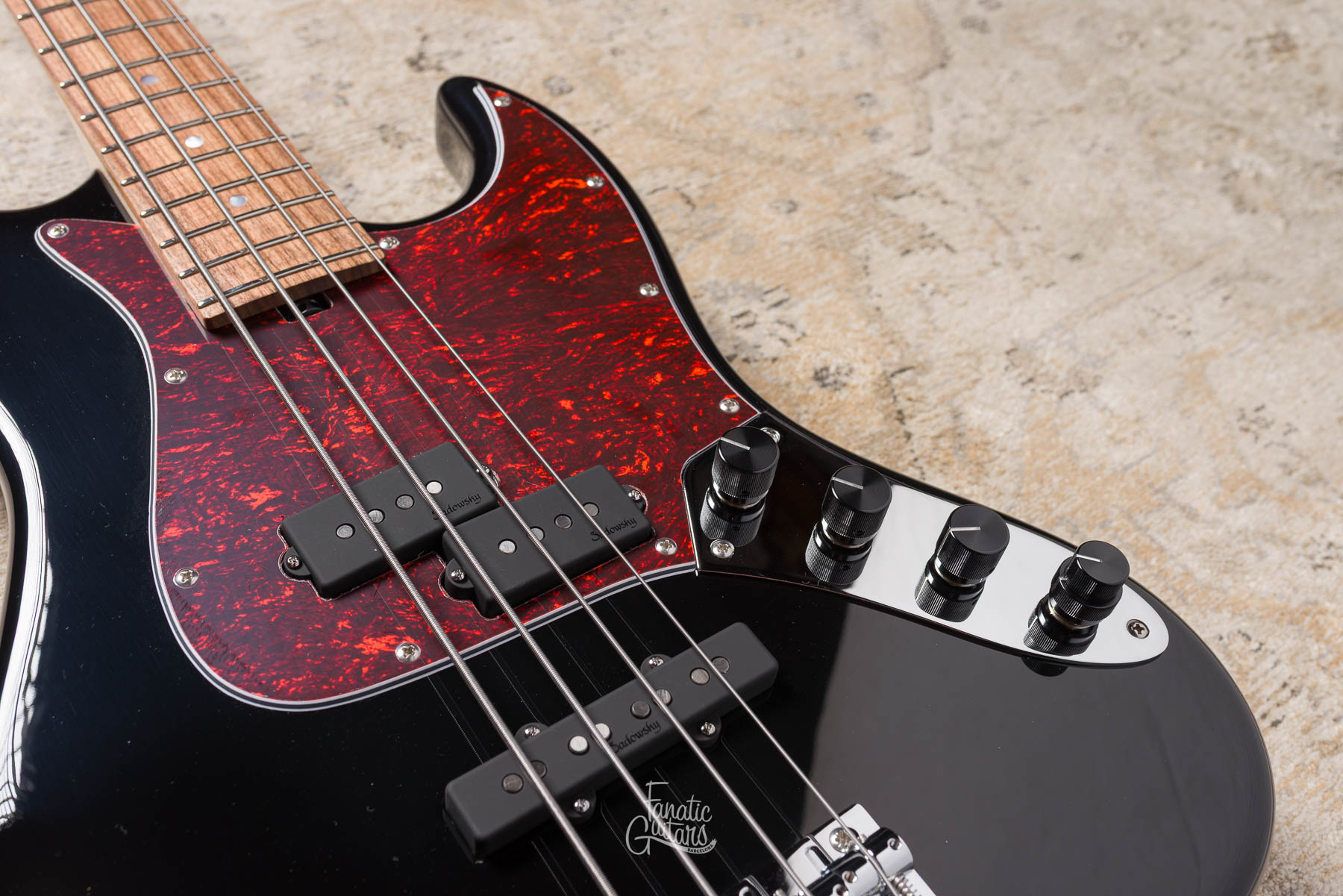 Sadowsky MetroLine 21-4 Vintage P/J, Morado, 4-String - Solid Black High Polish #005566-25