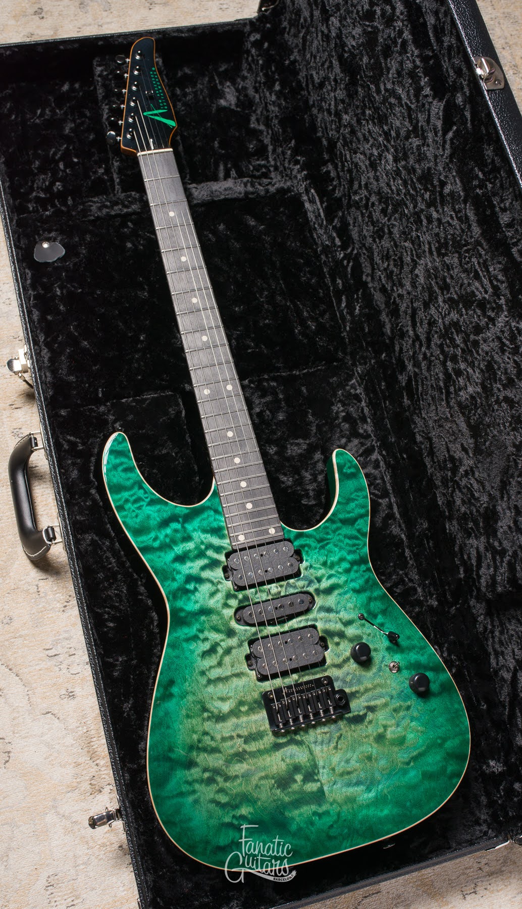 Tom Anderson Angel - Cajun Key Lime to Teal Burst #07-25-24A