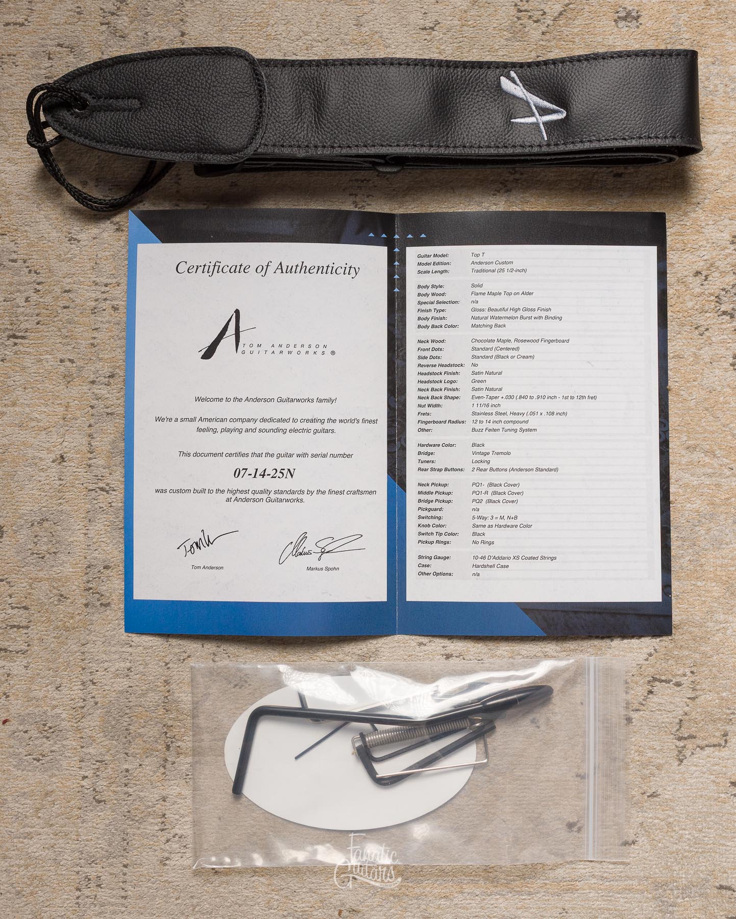 Tom Anderson Top T - Natural Watermelon Burst #07-14-25N