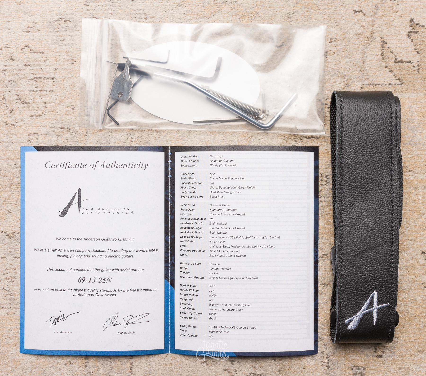 Tom Anderson Drop Top Shorty - Burnished Orange Burst #09-13-25N