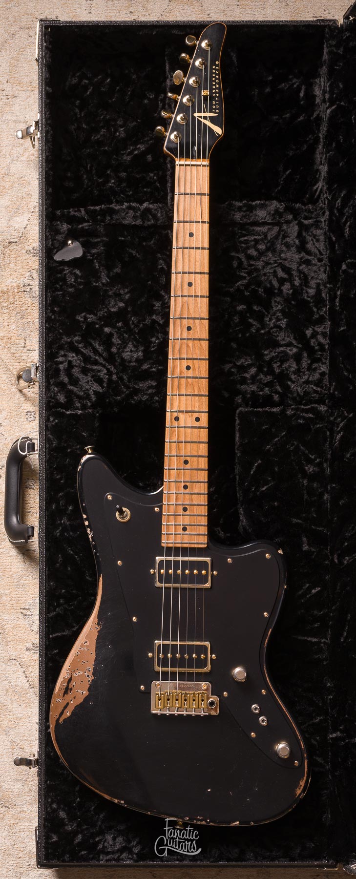 Tom Anderson Raven Classic In-Distress - Black over Firemist Gold #04-18-26A