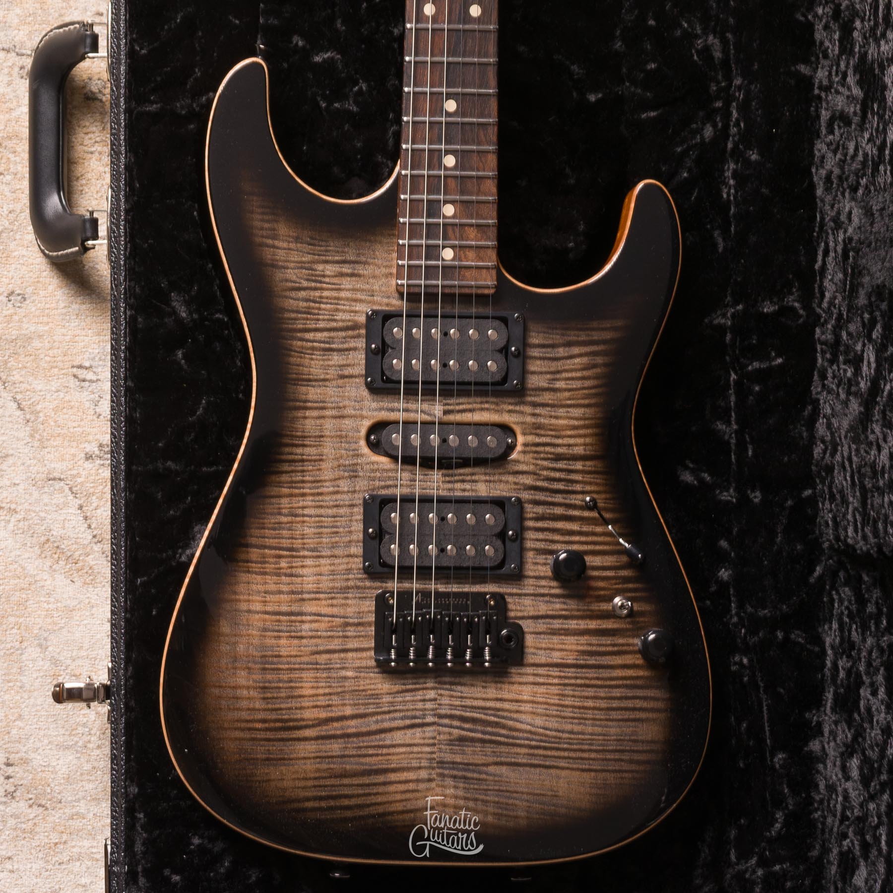 Tom Anderson Drop Top Natural Black Burst w/ Binding #04-16-26N