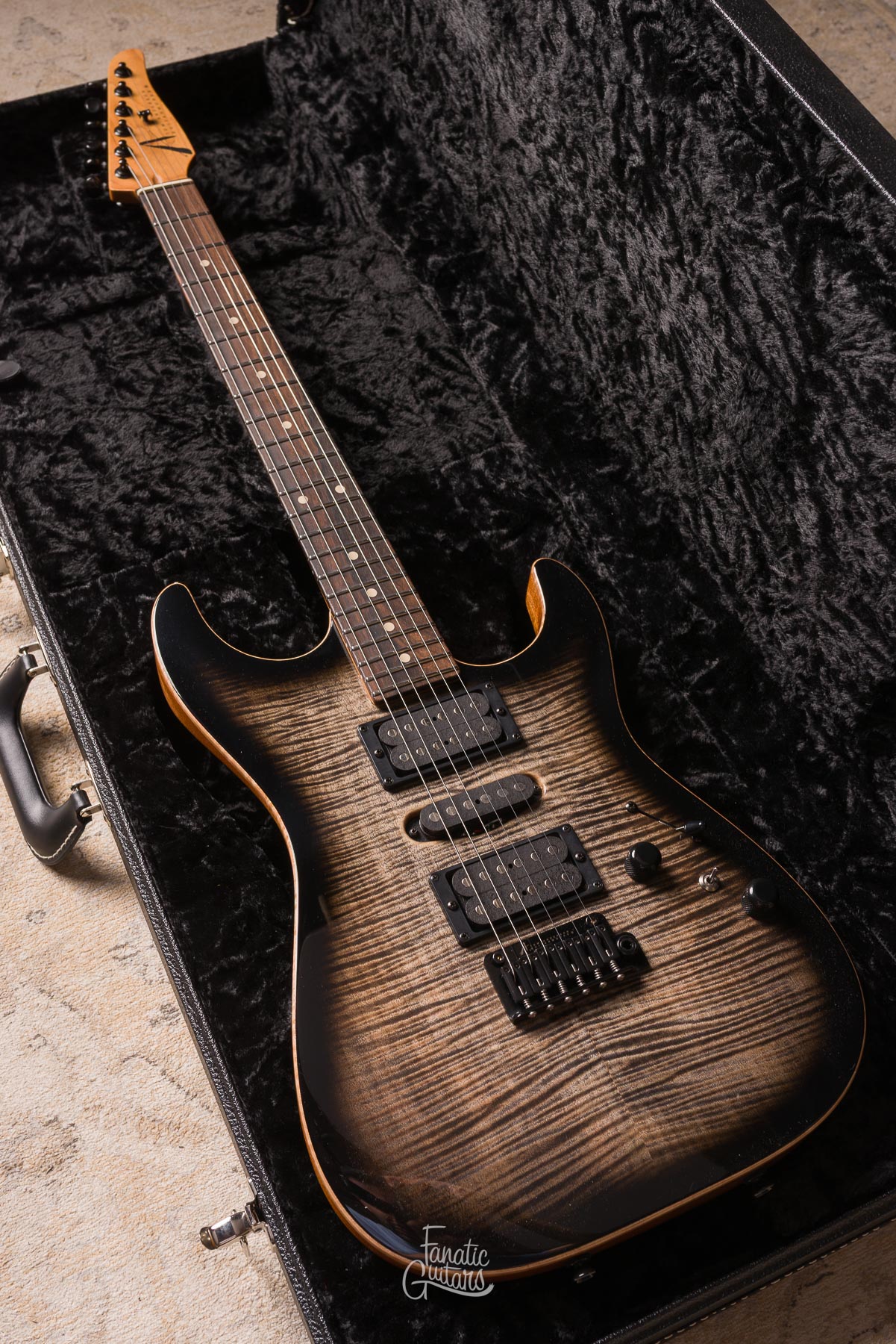 Tom Anderson Drop Top Natural Black Burst w/ Binding #04-16-26N