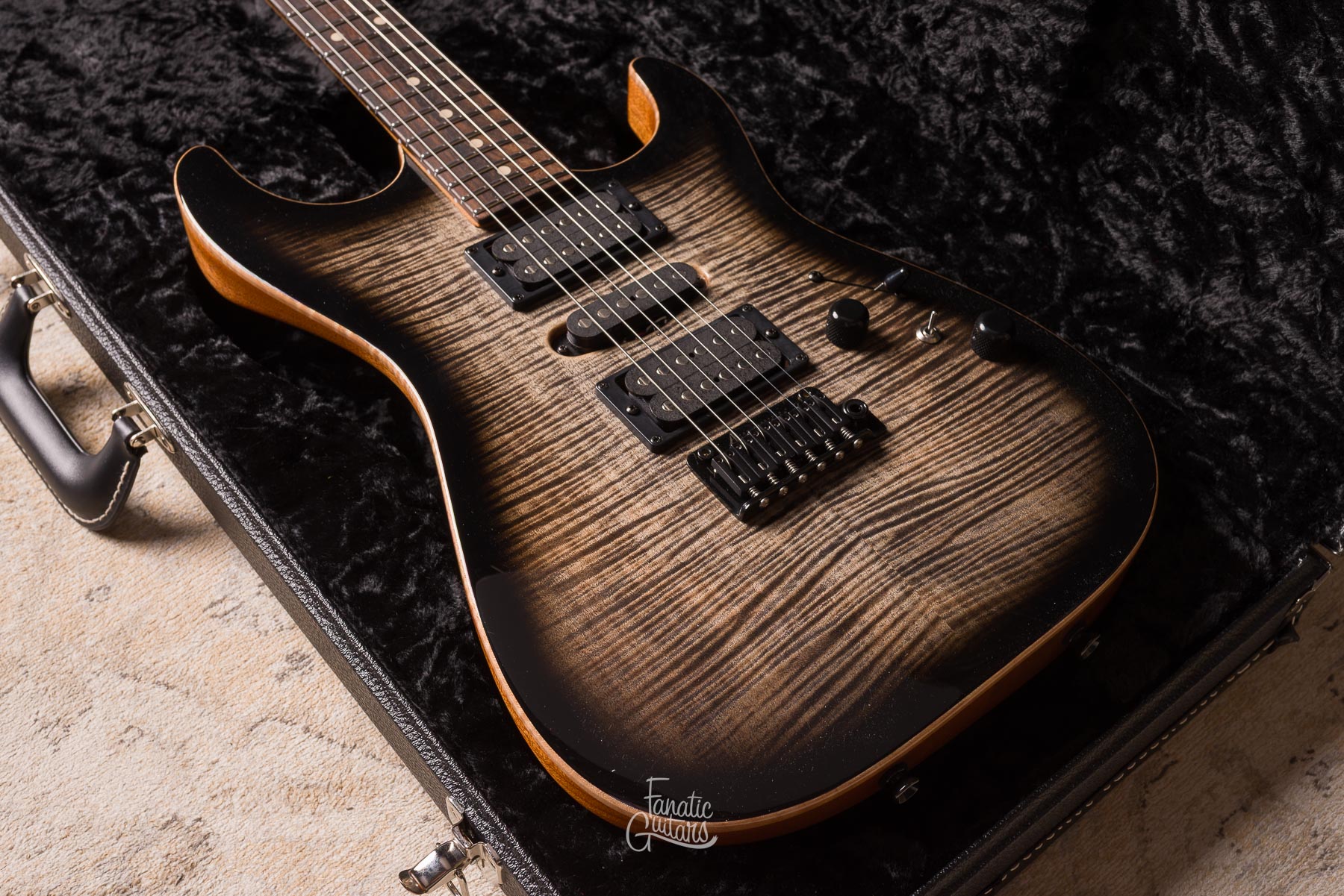 Tom Anderson Drop Top Natural Black Burst w/ Binding #04-16-26N