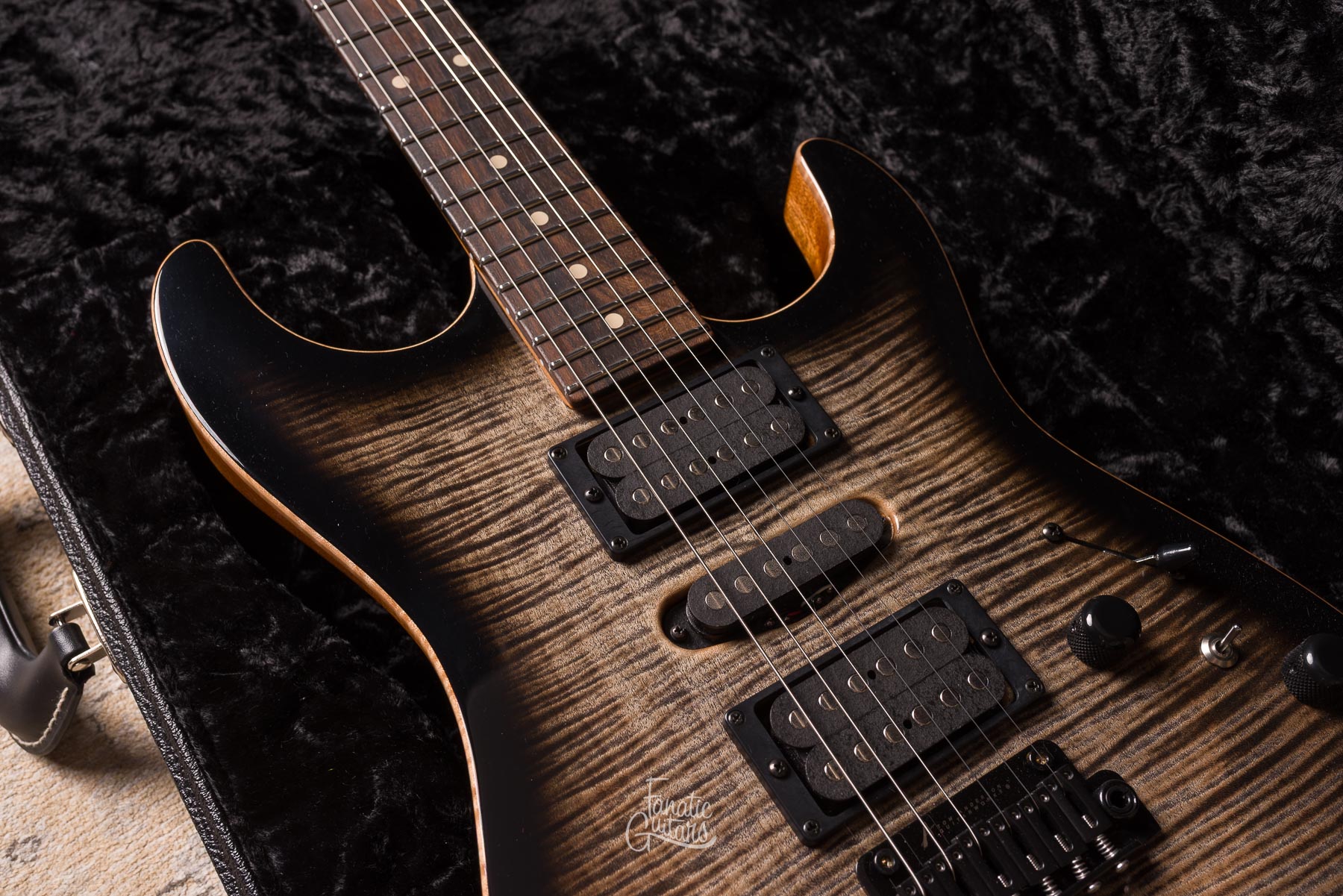 Tom Anderson Drop Top Natural Black Burst w/ Binding #04-16-26N