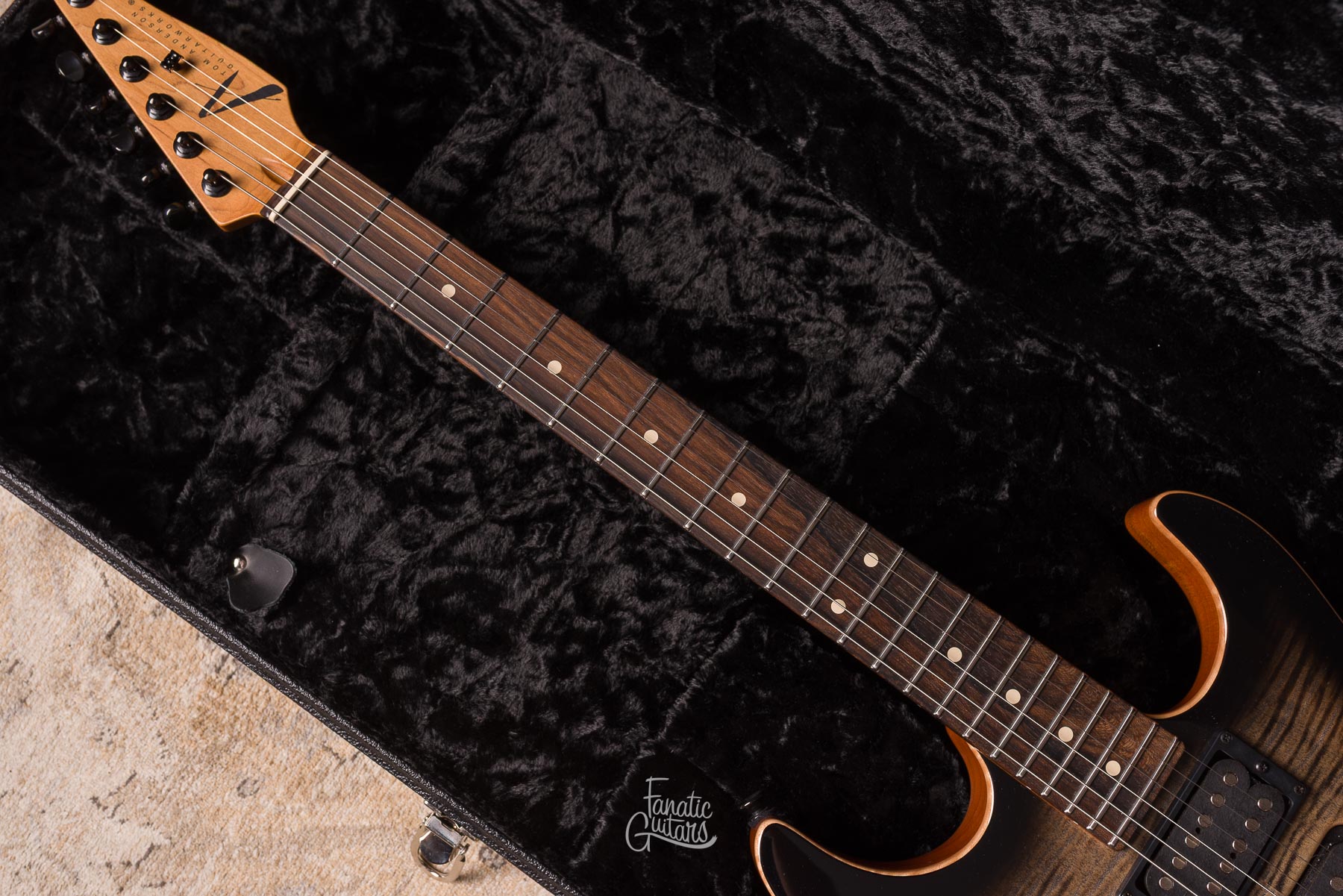 Tom Anderson Drop Top Natural Black Burst w/ Binding #04-16-26N
