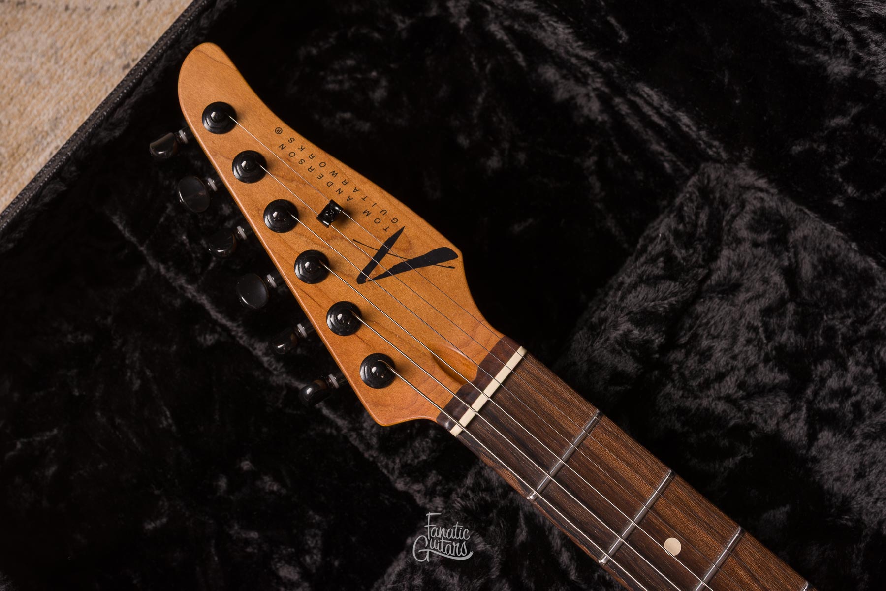 Tom Anderson Drop Top Natural Black Burst w/ Binding #04-16-26N