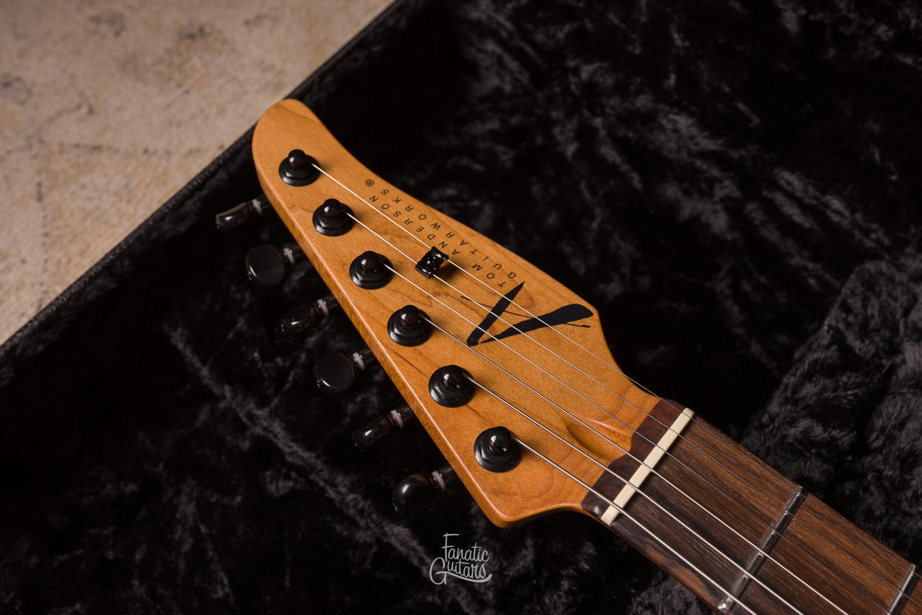 Tom Anderson Drop Top Natural Black Burst w/ Binding #04-16-26N
