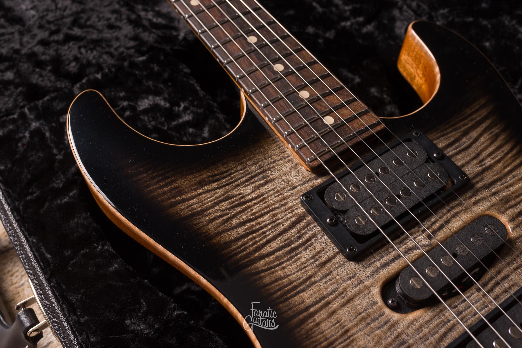 Tom Anderson Drop Top Natural Black Burst w/ Binding #04-16-26N