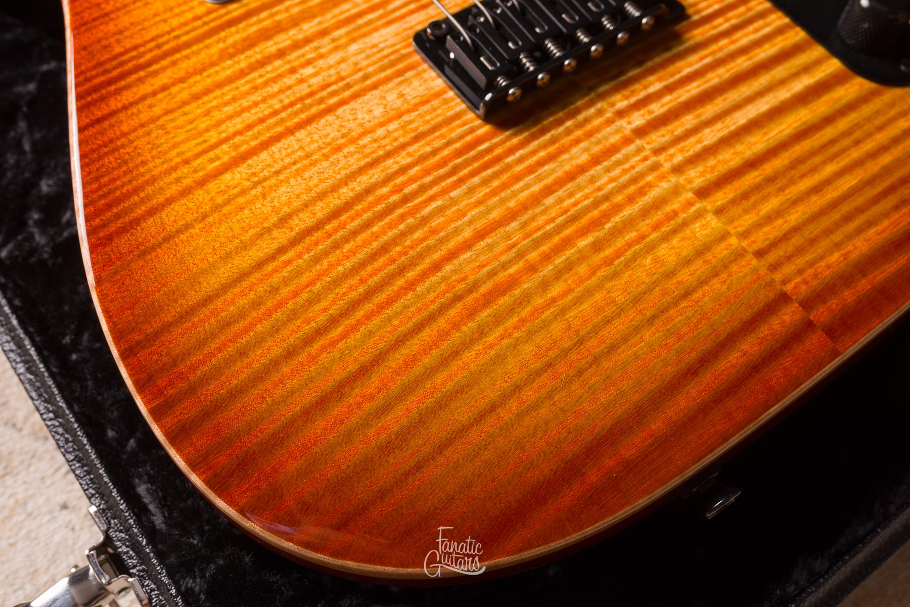 Tom Anderson Top T Classic Contoured  Natural Orange Burst w/ Binding#04-29-26A