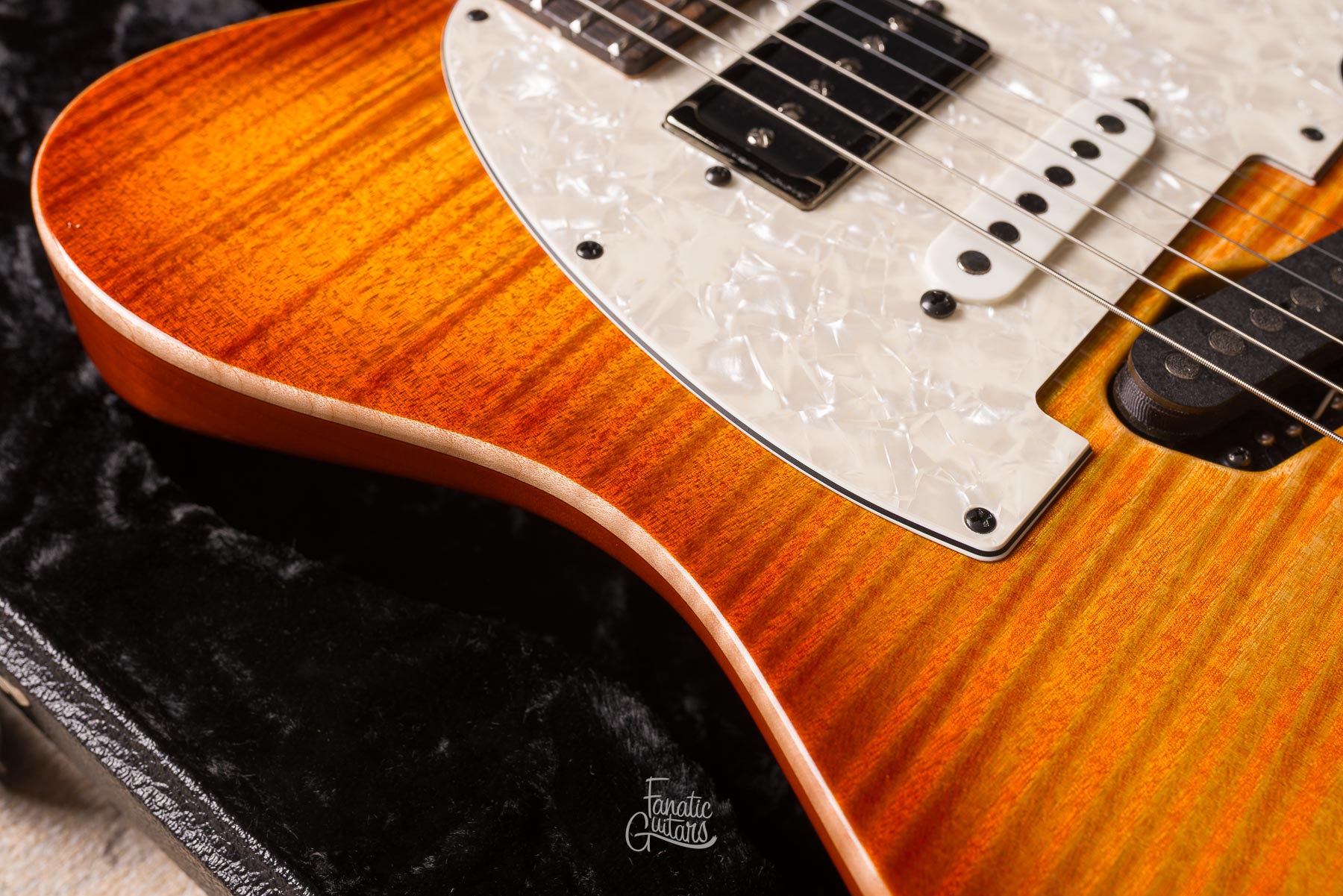 Tom Anderson Top T Classic Contoured  Natural Orange Burst w/ Binding#04-29-26A