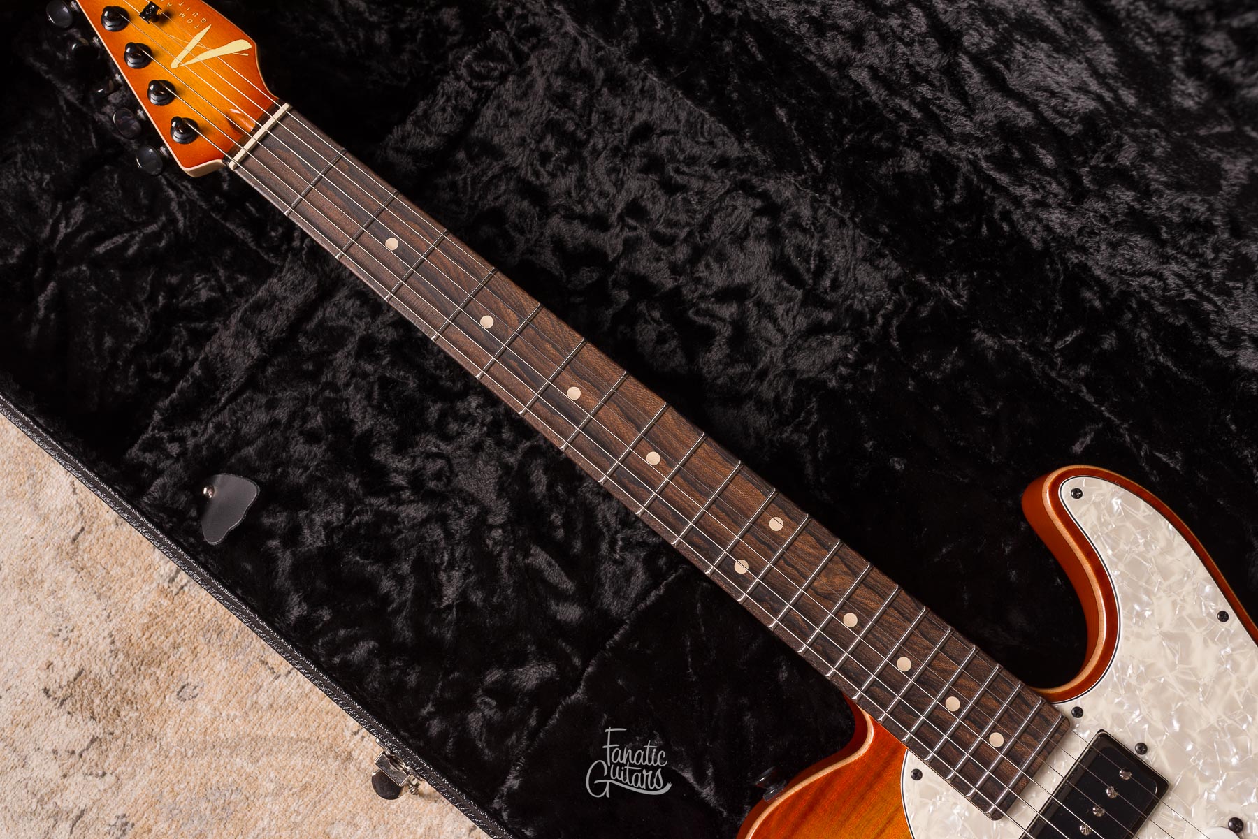 Tom Anderson Top T Classic Contoured  Natural Orange Burst w/ Binding#04-29-26A