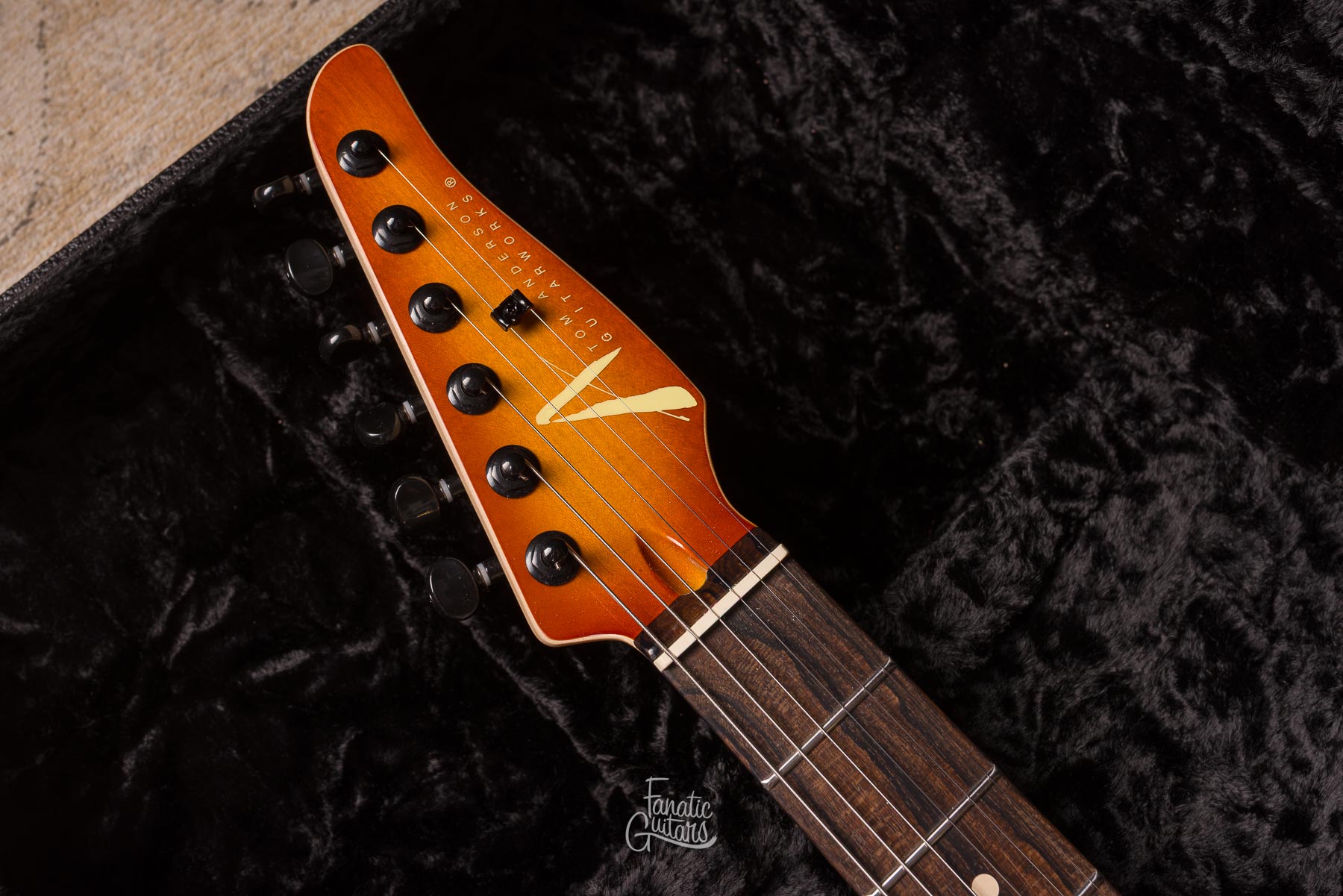 Tom Anderson Top T Classic Contoured  Natural Orange Burst w/ Binding#04-29-26A