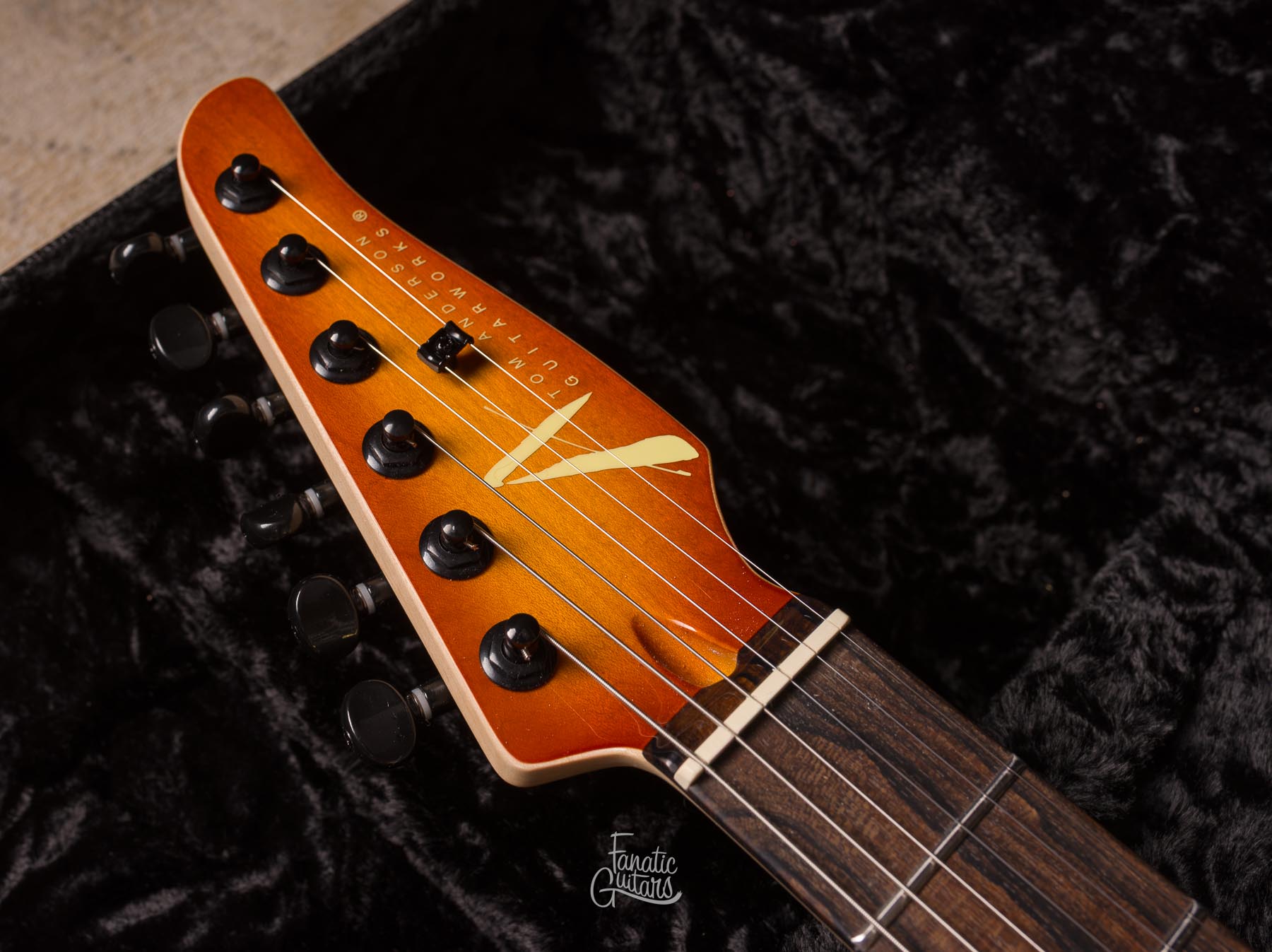 Tom Anderson Top T Classic Contoured  Natural Orange Burst w/ Binding#04-29-26A