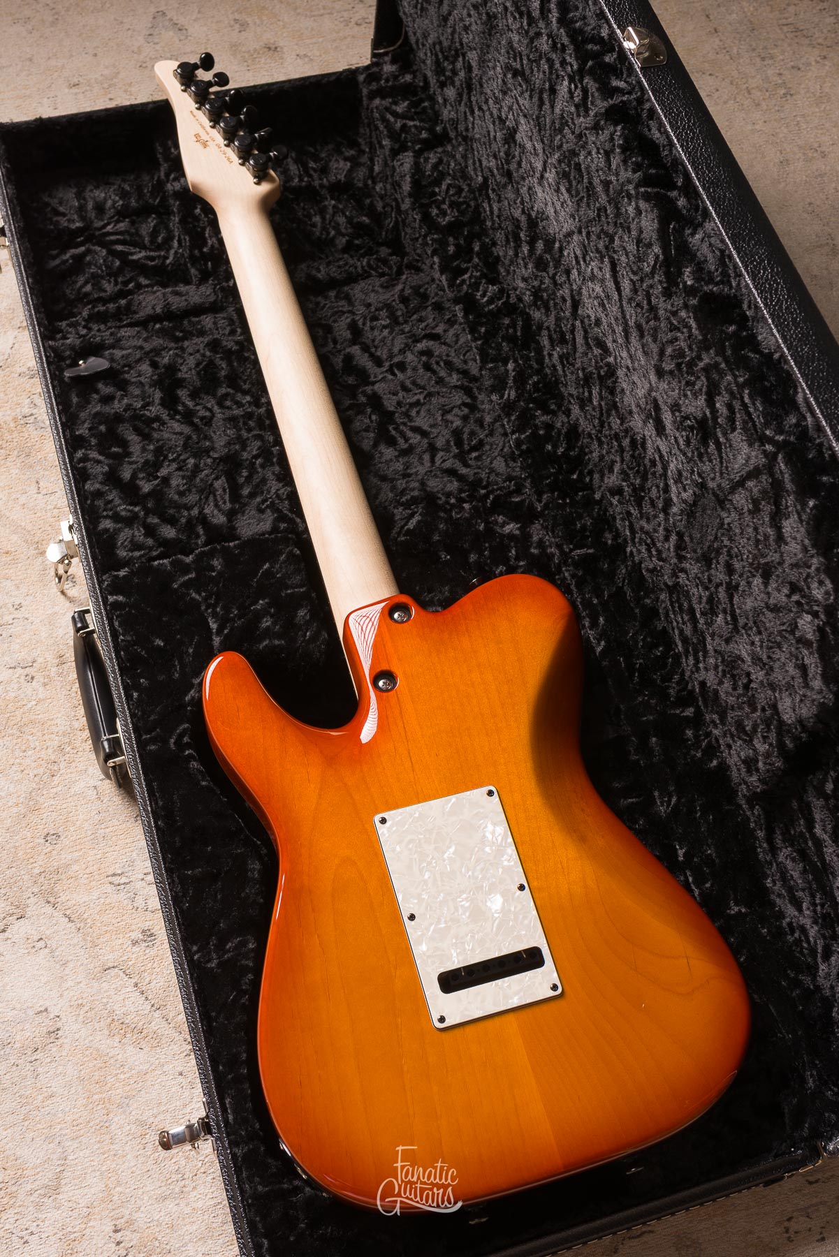Tom Anderson Top T Classic Contoured  Natural Orange Burst w/ Binding#04-29-26A