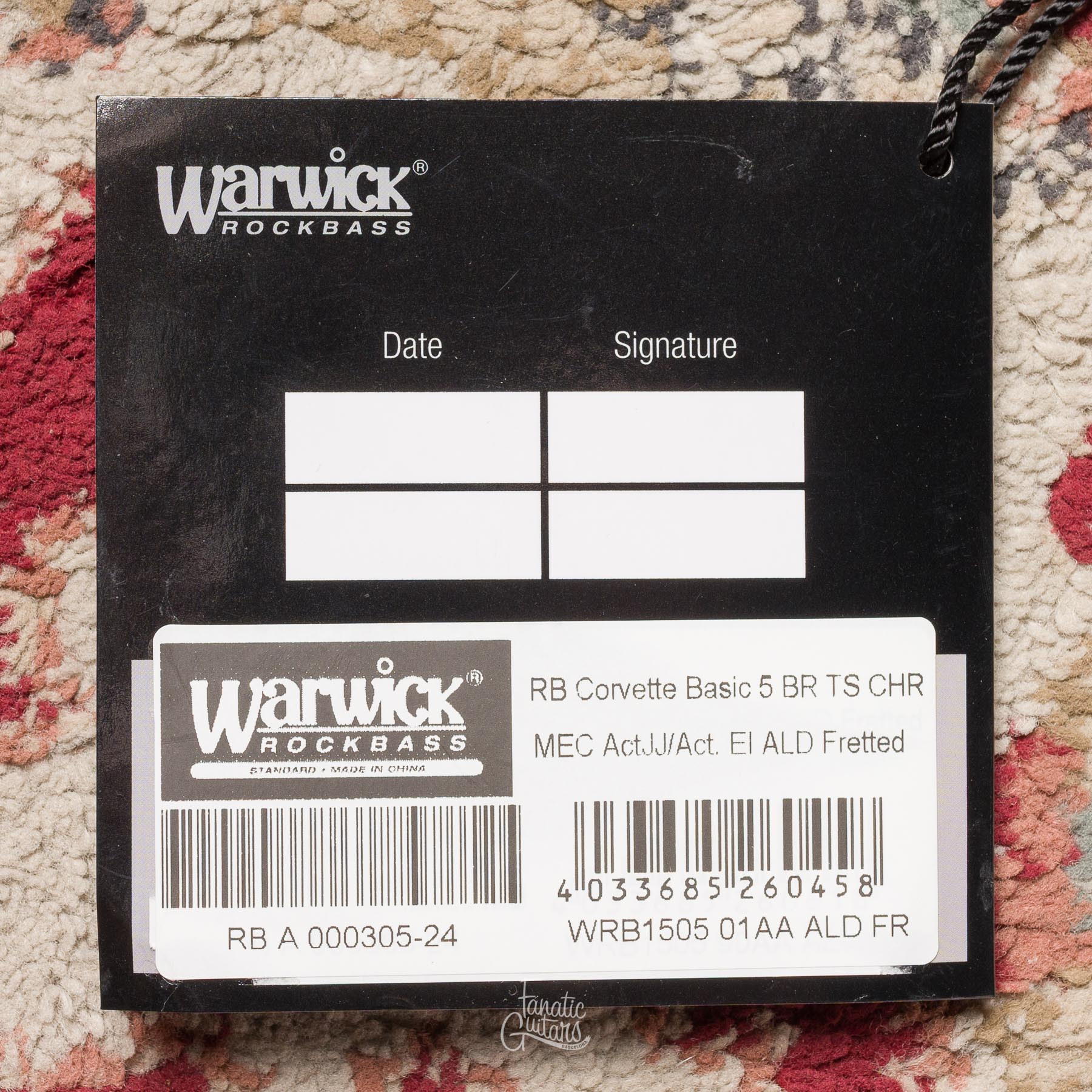 Warwick RockBass Corvette Basic 5 - Burgundy Red #000305-24 Segunda Mano