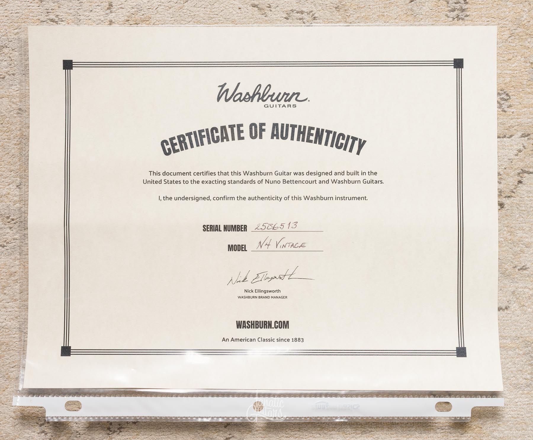 Washburn Nuno Bettencourt N4-Nuno Vintage USA #2506513