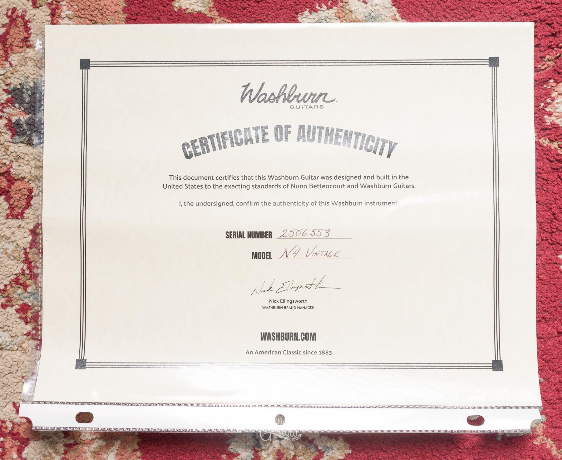 Washburn Nuno Bettencourt N4-Nuno Vintage USA #2506553 Segunda Mano