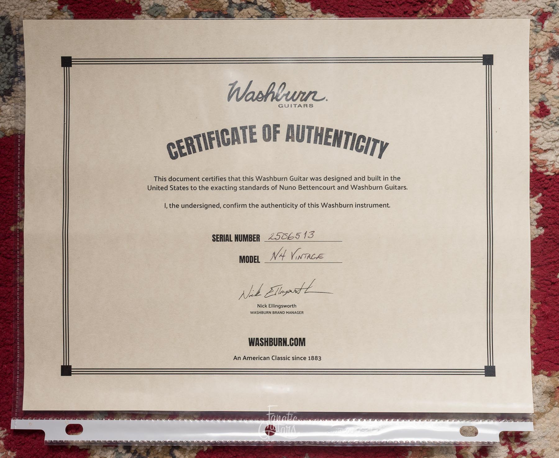 Washburn Nuno Bettencourt N4-Nuno Vintage USA #2506513 Segunda Mano