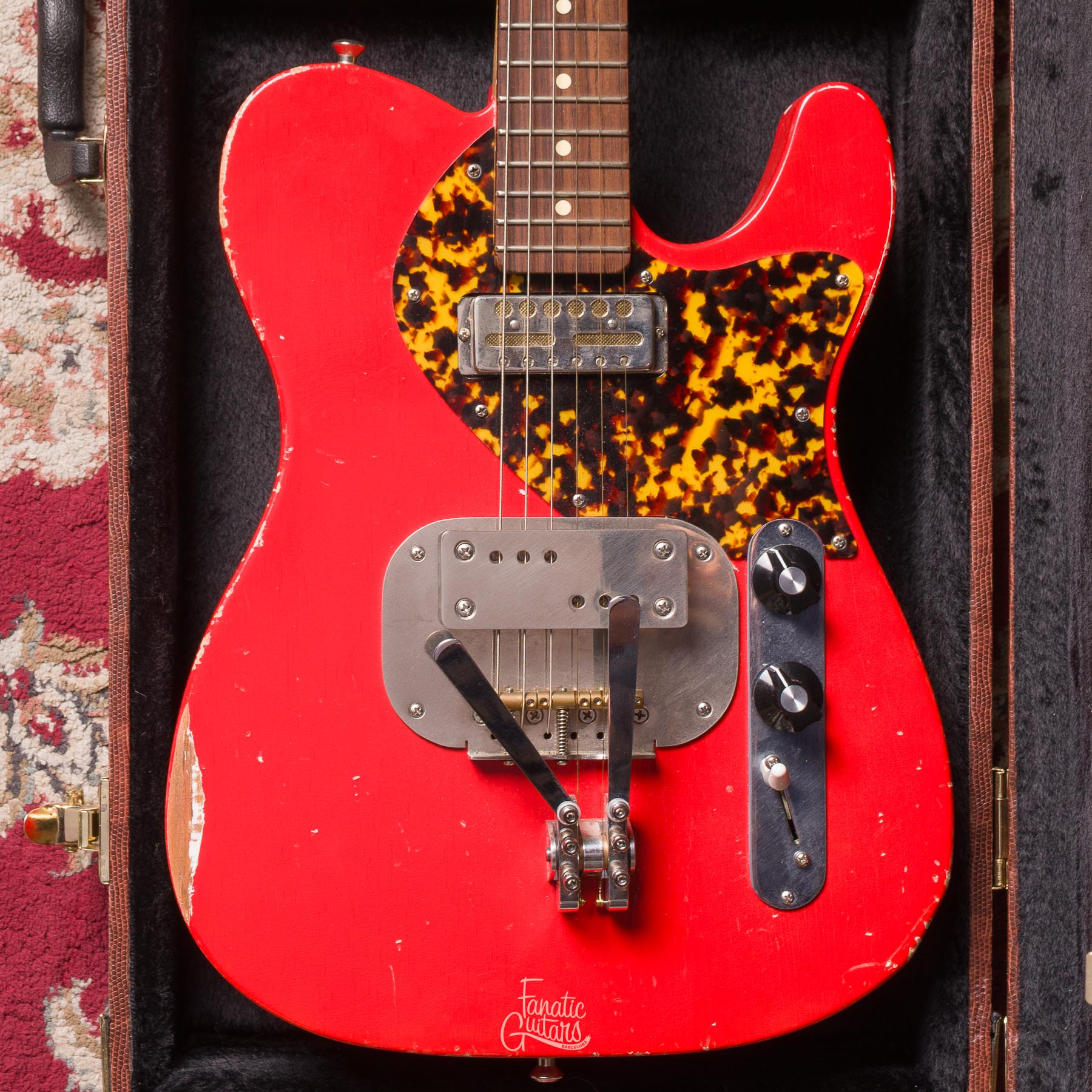 Waterslide Coodercaster T-Style Multibender - Fiesta Red #3162022 Segunda Mano