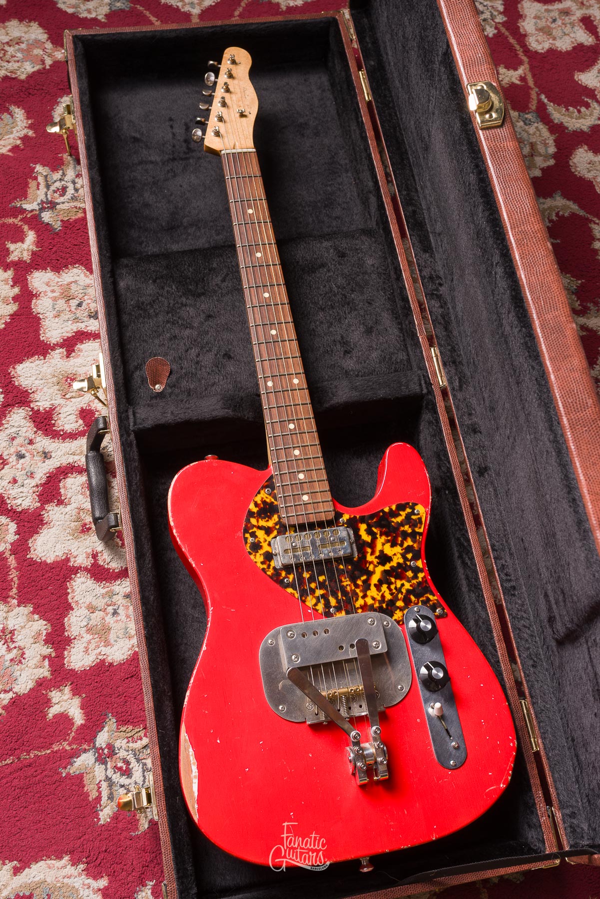 Waterslide Coodercaster T-Style Multibender - Fiesta Red #3162022 Segunda Mano