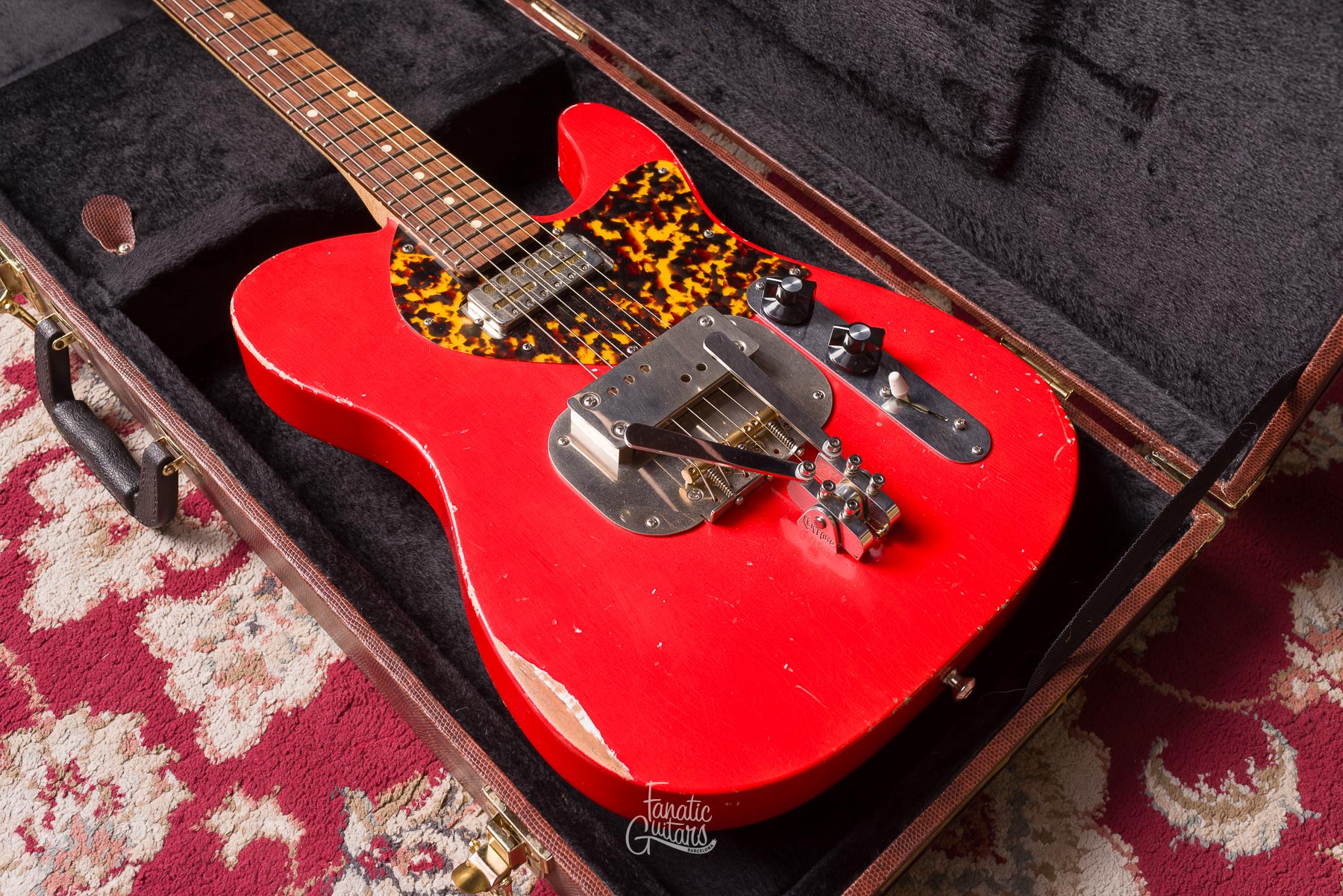 Waterslide Coodercaster T-Style Multibender - Fiesta Red #3162022 Segunda Mano