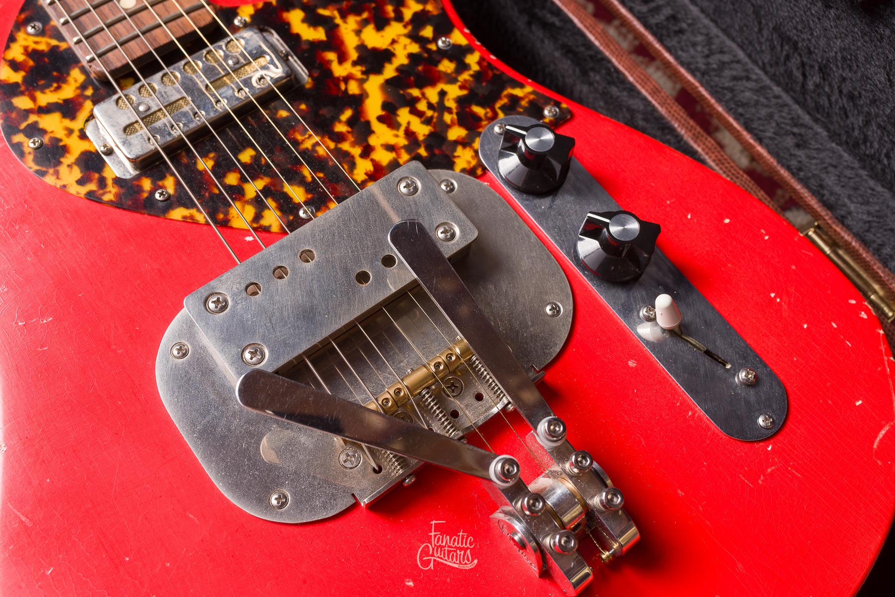 Waterslide Coodercaster T-Style Multibender - Fiesta Red #3162022 Segunda Mano