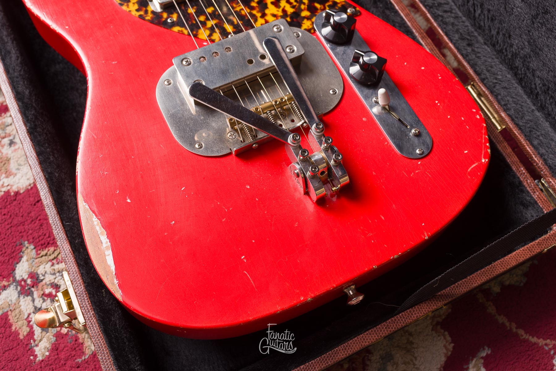 Waterslide Coodercaster T-Style Multibender - Fiesta Red #3162022 Segunda Mano