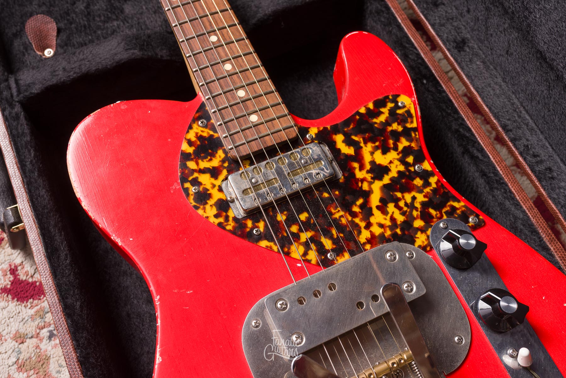 Waterslide Coodercaster T-Style Multibender - Fiesta Red #3162022 Segunda Mano