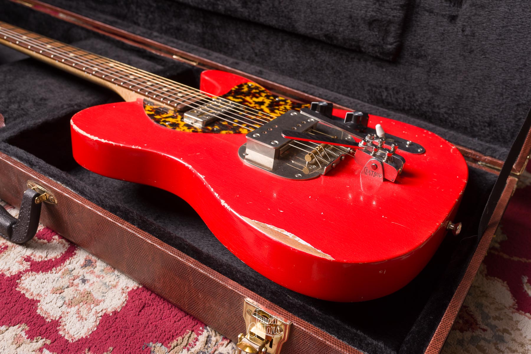 Waterslide Coodercaster T-Style Multibender - Fiesta Red #3162022 Segunda Mano
