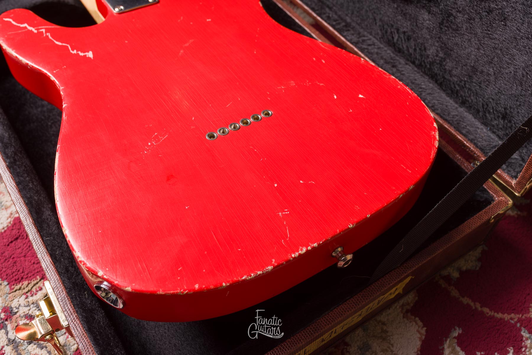 Waterslide Coodercaster T-Style Multibender - Fiesta Red #3162022 Segunda Mano