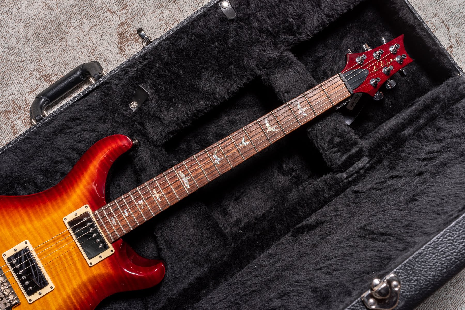 PRS USA Custom 22 Bird Inlays Stoptail Dark Cherry Wraparound