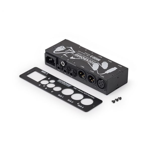 Rockboard MOD 3 V2 - TRS, DC, IEC & XLR Patchbay Vocal Acoustic - Sørlie Musikksenter AS