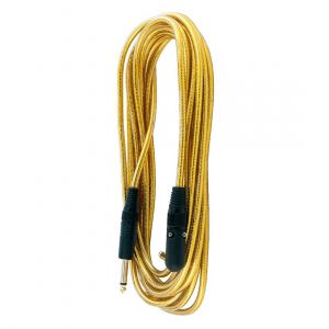 RockCable Instrument Cable – Acodado / Recto, 6 metros, Gold