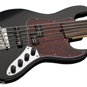 Sadowsky 21-5 Fret Hyprid PJ Fretless - Solid Black High Polish