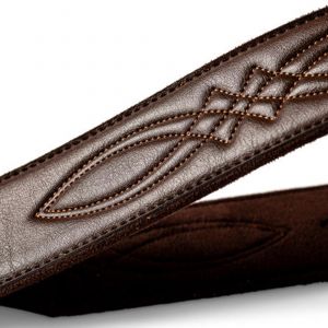 Taylor Vegan Leather Strap, Chocolate Brown, 2.0"