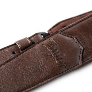 Taylor Vegan Leather Strap, Chocolate Brown, 2.0"