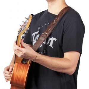 Taylor Vegan Leather Strap, Chocolate Brown, 2.0"