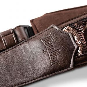 Taylor Vegan Leather Strap, Chocolate Brown, 2.25"