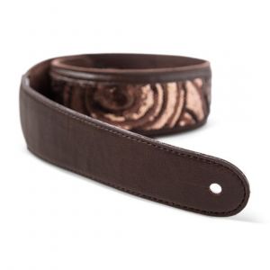 Taylor Vegan Leather Strap, Chocolate Brown, 2.25"