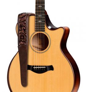 Taylor Vegan Leather Strap, Chocolate Brown, 2.25"