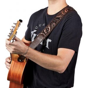 Taylor Vegan Leather Strap, Chocolate Brown, 2.25"