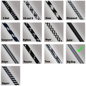 Spectraflex PCO75 9'' Cable Pedal Straight-Straight Black Zig-Zag (22cm)