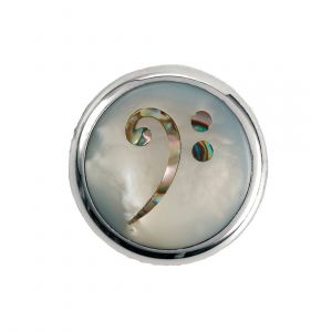 Warwick Stacked Potentiometer Dome Knob Bass Clef Chrome