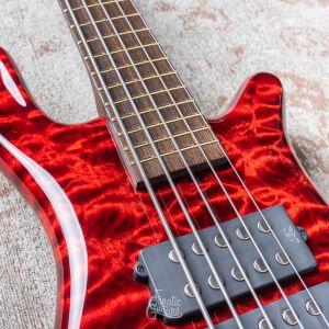 Warwick Custom Shop Streamer $$, 5 - Burgundy Red Transparent HP