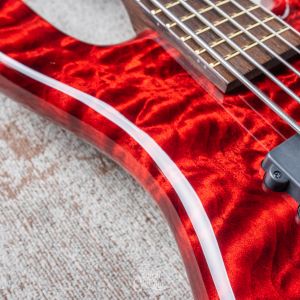 Warwick Custom Shop Streamer $$, 5 - Burgundy Red Transparent HP
