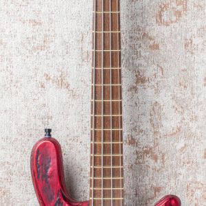 Warwick Custom Shop Streamer $$, 4- Sandblasted Chrome Black to Red Satin