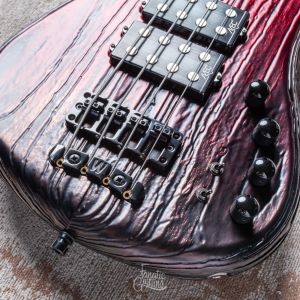 Warwick Custom Shop Streamer $$, 4- Sandblasted Chrome Black to Red Satin