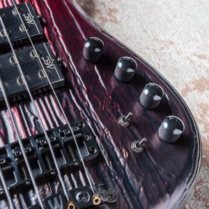 Warwick Custom Shop Streamer $$, 4- Sandblasted Chrome Black to Red Satin